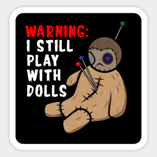 Voodoo Doll Warning Sticker Sticker